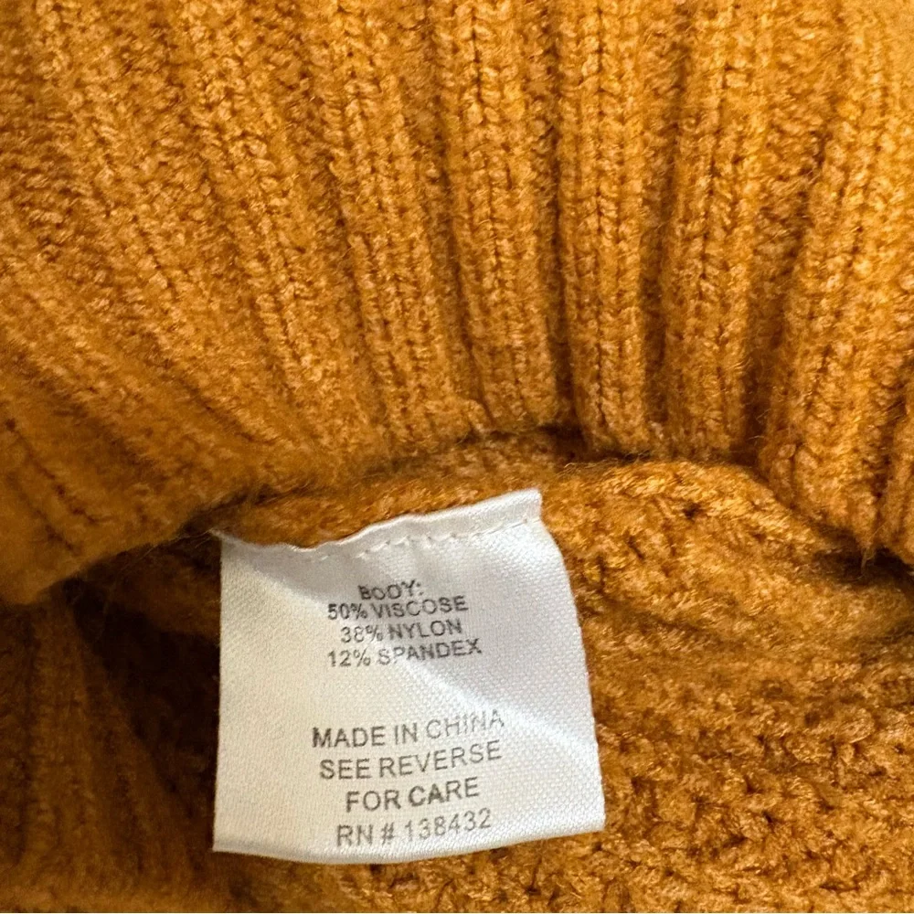 Modcloth cowlneck chunky sweater mustard yellow fall cozy versitile soft autumn - Picture 4 of 10